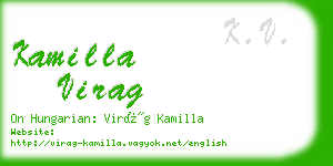 kamilla virag business card